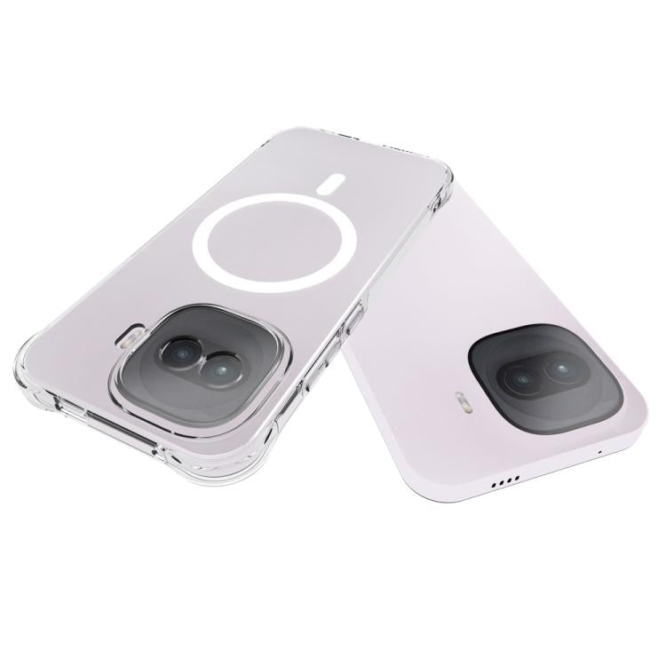 For vivo iQOO Z11 Turbo 5G Shockproof Non-slip Magnetic TPU Phone Case - Transparent