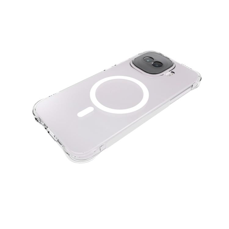 For vivo iQOO Z11 Turbo 5G Shockproof Non-slip Magnetic TPU Phone Case - Transparent