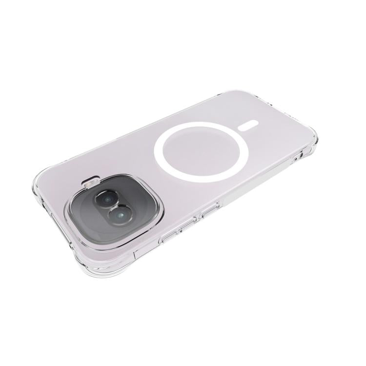 For vivo iQOO Z11 Turbo 5G Shockproof Non-slip Magnetic TPU Phone Case - Transparent