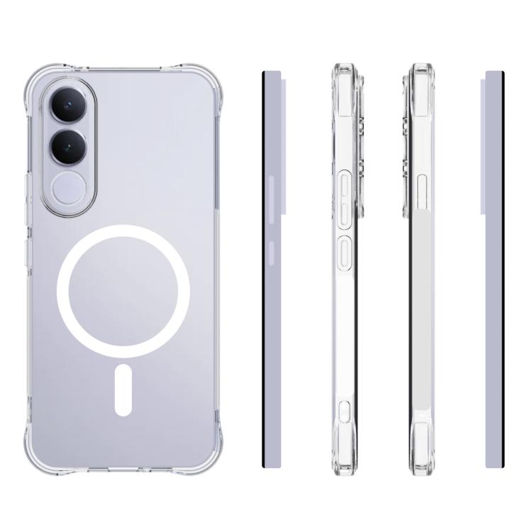 For vivo V70 FE 5G Shockproof Non-slip Magnetic TPU Phone Case - Transparent