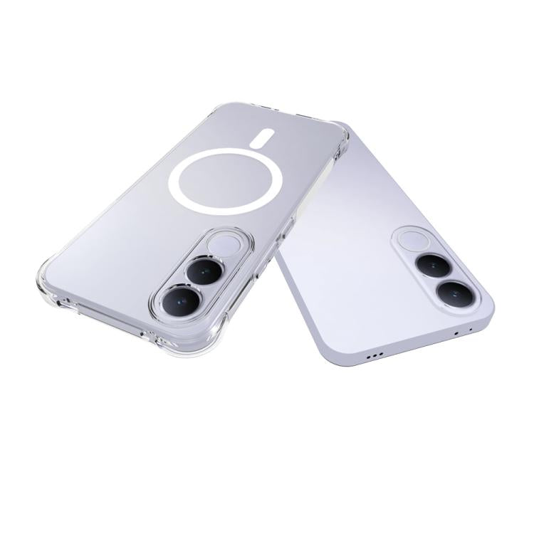 For vivo V70 FE 5G Shockproof Non-slip Magnetic TPU Phone Case - Transparent