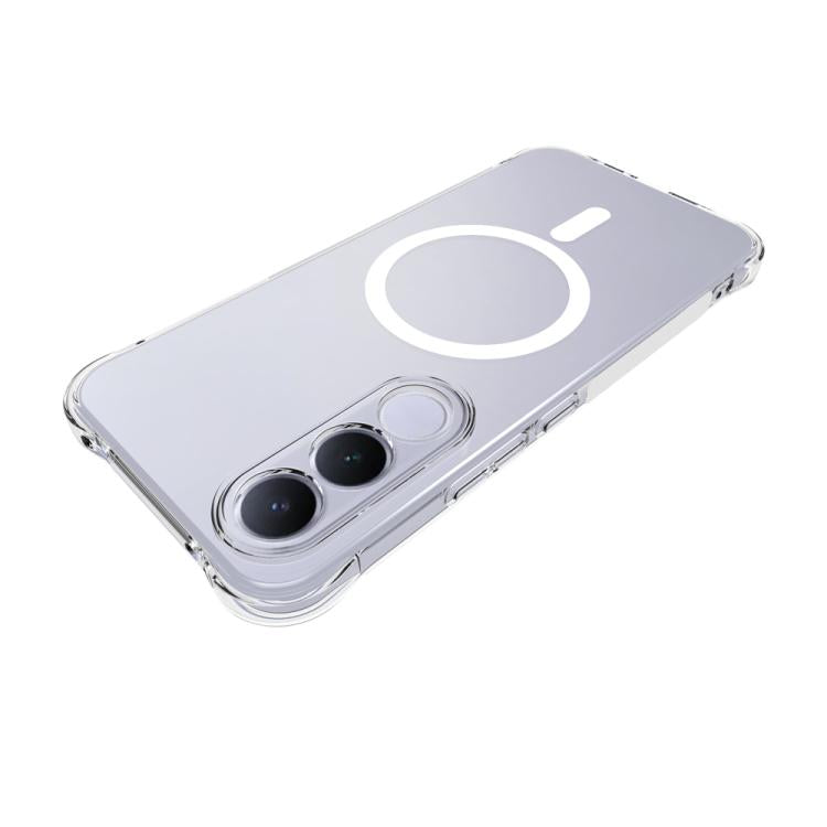 For vivo V70 FE 5G Shockproof Non-slip Magnetic TPU Phone Case - Transparent