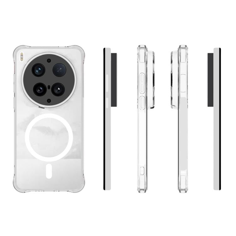 For vivo X300 Ultra 5G Shockproof Non-slip Magnetic TPU Phone Case - Transparent