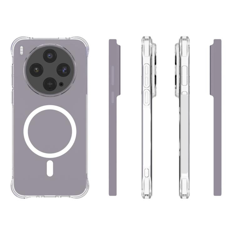 For vivo X300s 5G Shockproof Non-slip Magnetic TPU Phone Case - Transparent