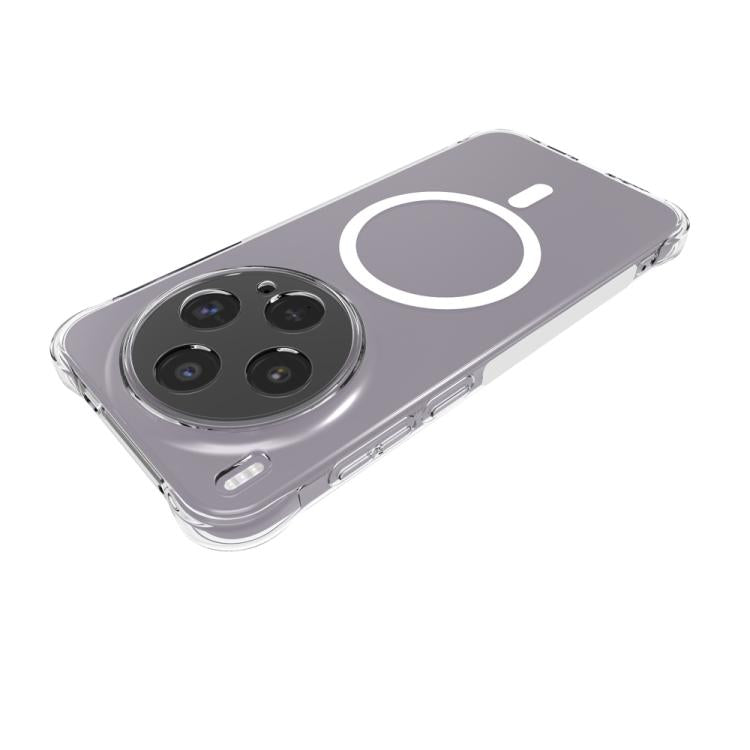 For vivo X300s 5G Shockproof Non-slip Magnetic TPU Phone Case - Transparent