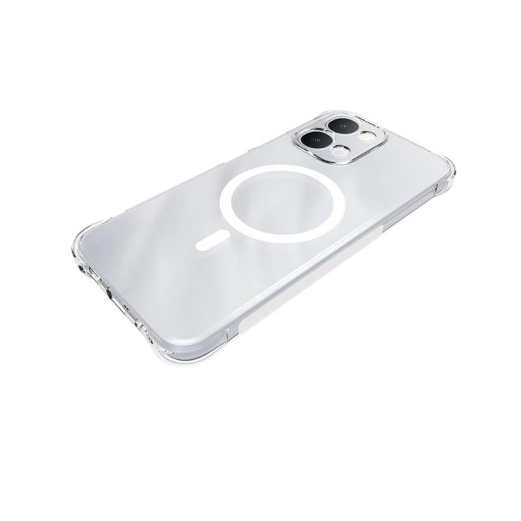 For vivo Y500i 5G Shockproof Non-slip Magnetic TPU Phone Case - Transparent