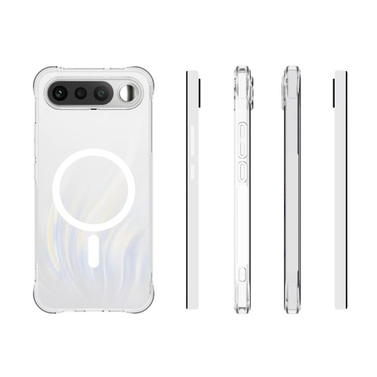 For Realme 16 5G Global Shockproof Non-slip Magnetic TPU Phone Case - Transparent