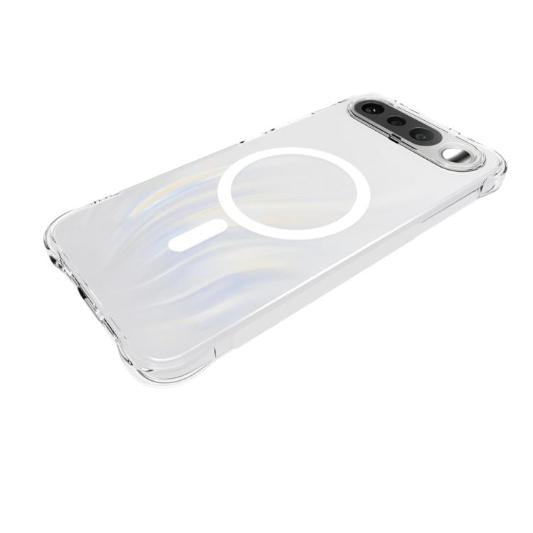 For Realme 16 5G Global Shockproof Non-slip Magnetic TPU Phone Case - Transparent