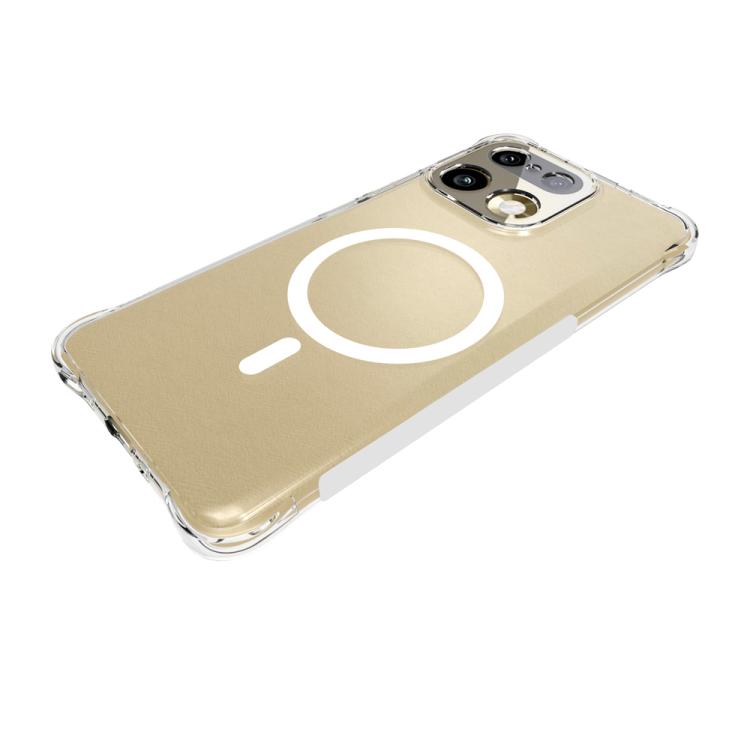 For Realme 16 Pro+ 5G Global Shockproof Non-slip Magnetic TPU Phone Case - Transparent