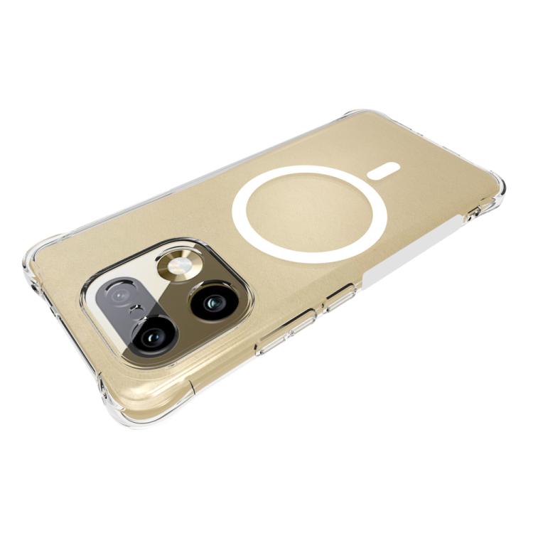 For Realme 16 Pro+ 5G Global Shockproof Non-slip Magnetic TPU Phone Case - Transparent