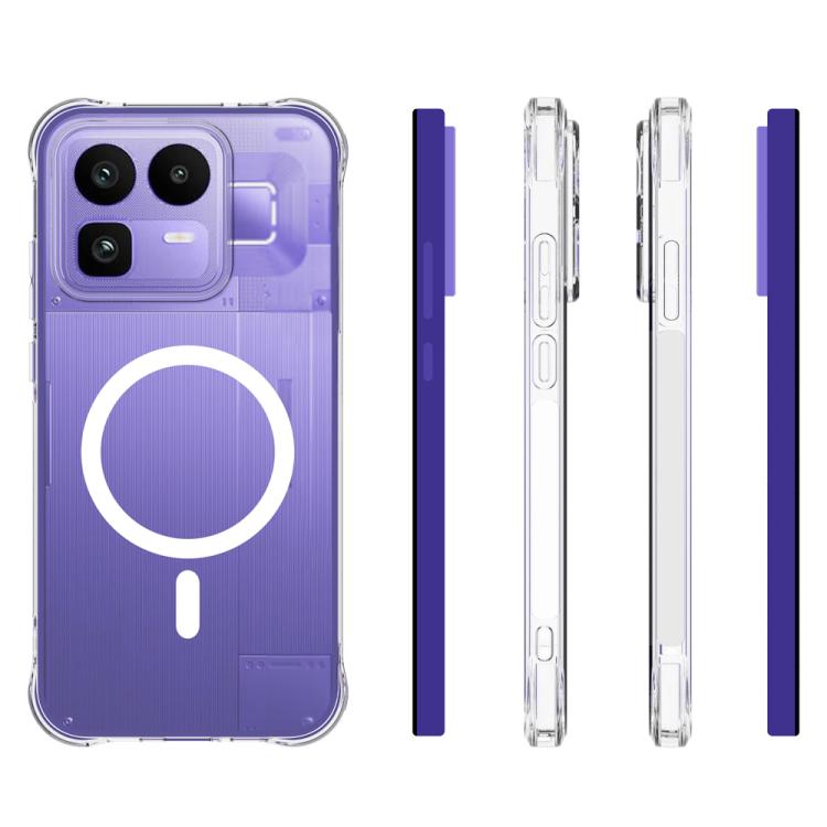 For Realme Neo8 5G Shockproof Non-slip Magnetic TPU Phone Case - Transparent