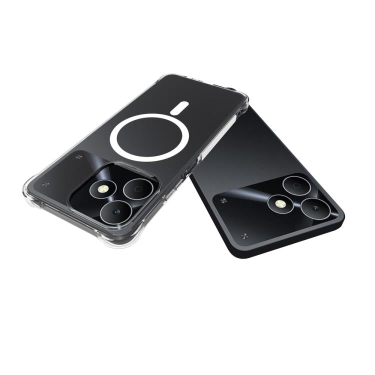 For Realme Note 80 5G Global Shockproof Non-slip Magnetic TPU Phone Case - Transparent