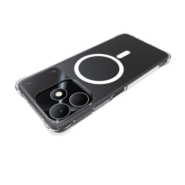 For Realme Note 80 5G Global Shockproof Non-slip Magnetic TPU Phone Case - Transparent