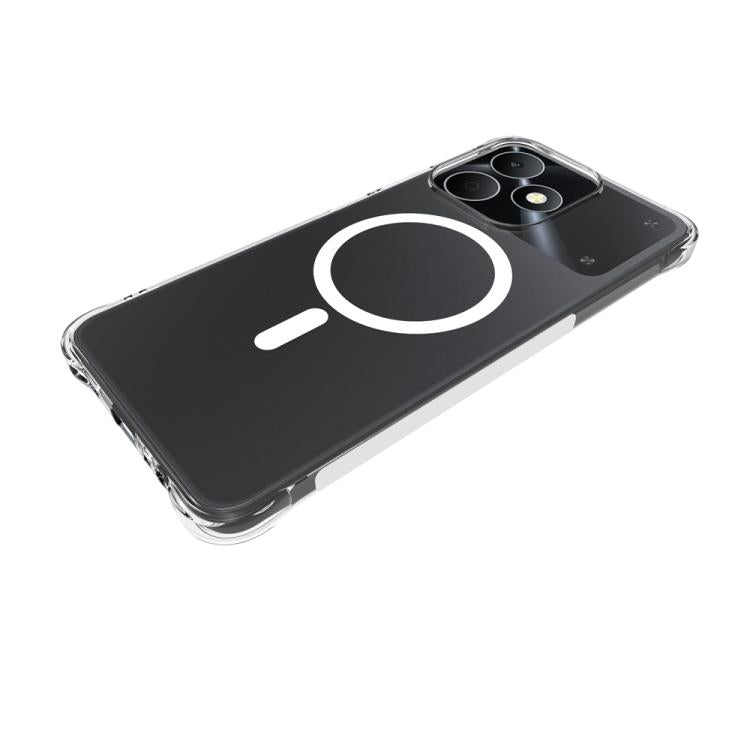 For Realme Note 80 5G Global Shockproof Non-slip Magnetic TPU Phone Case - Transparent