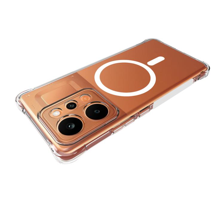 For Realme P4 Power / Narzo Power 5G Shockproof Non-slip Magnetic TPU Phone Case - Transparent