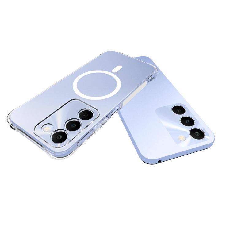 For Realme C83 5G Shockproof Non-slip Magnetic TPU Phone Case - Transparent