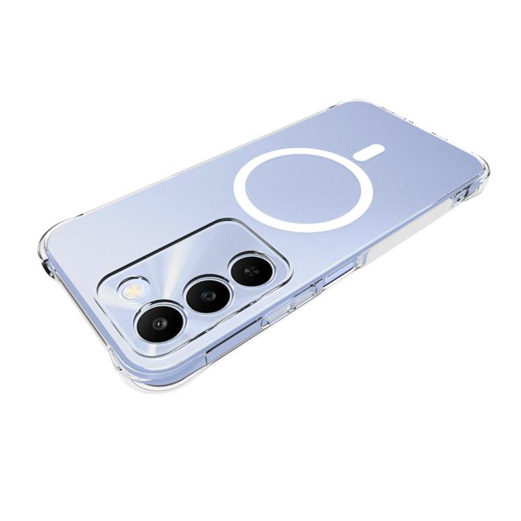 For Realme C83 5G Shockproof Non-slip Magnetic TPU Phone Case - Transparent