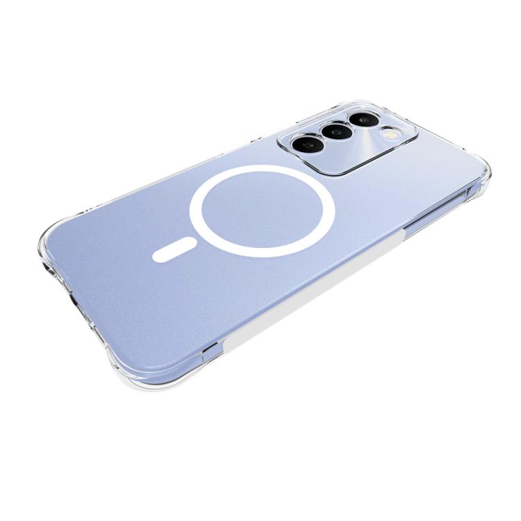 For Realme C83 5G Shockproof Non-slip Magnetic TPU Phone Case - Transparent