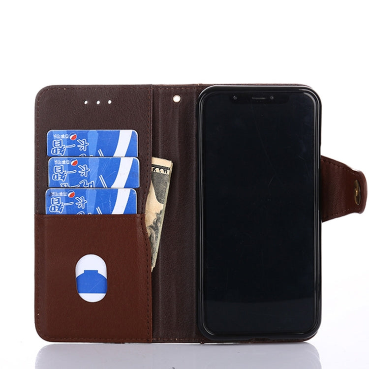 For iPhone 12 / 12 Pro Rivet PU + TPU Horizontal Flip Leather Case with Holder & Card Slots & Wallet
