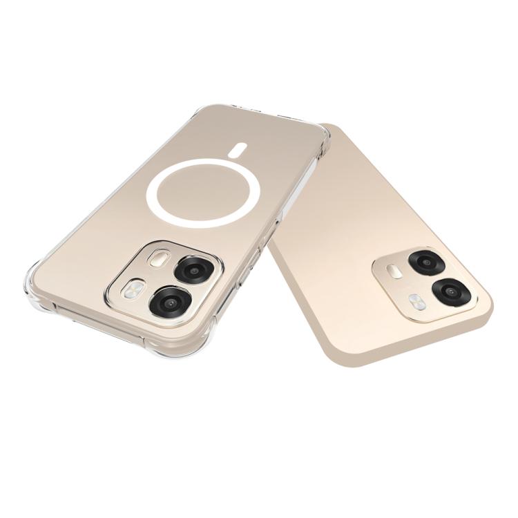 For OPPO A6s 5G / A6 5G / A6 4G Global Shockproof Non-slip Magnetic TPU Phone Case - Transparent