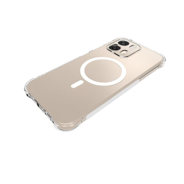 For OPPO A6s 5G / A6 5G / A6 4G Global Shockproof Non-slip Magnetic TPU Phone Case - Transparent