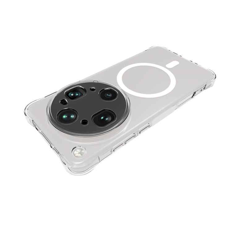 For OPPO Find X9 Ultra 5G Shockproof Non-slip Magnetic TPU Phone Case - Transparent