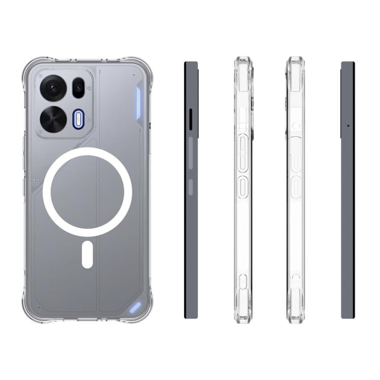 For OPPO K15 Pro 5G Shockproof Non-slip Magnetic TPU Phone Case - Transparent