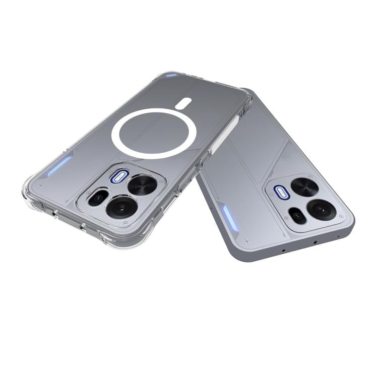 For OPPO K15 Pro 5G Shockproof Non-slip Magnetic TPU Phone Case - Transparent
