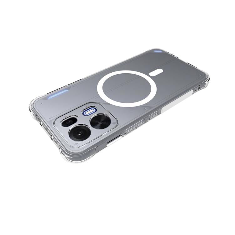 For OPPO K15 Pro 5G Shockproof Non-slip Magnetic TPU Phone Case - Transparent