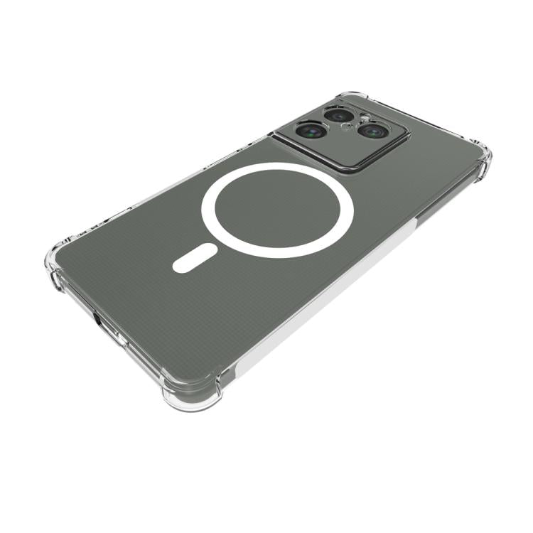For Sony Xperia 1 VIII Shockproof Non-slip Magnetic TPU Phone Case - Transparent