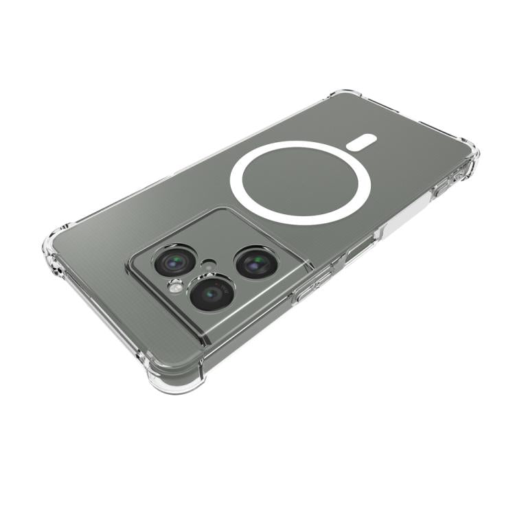 For Sony Xperia 1 VIII Shockproof Non-slip Magnetic TPU Phone Case - Transparent