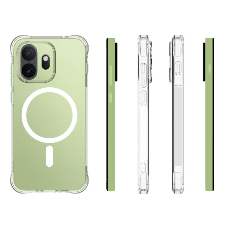 For OnePlus 15T 5G Shockproof Non-slip Magnetic TPU Phone Case - Transparent