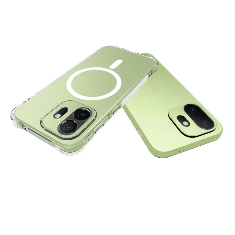For OnePlus 15T 5G Shockproof Non-slip Magnetic TPU Phone Case - Transparent