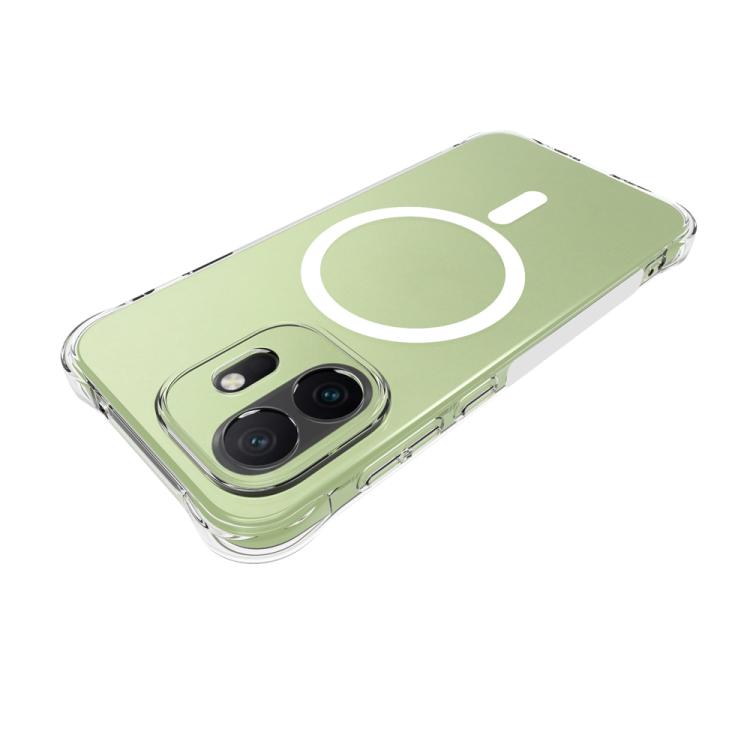 For OnePlus 15T 5G Shockproof Non-slip Magnetic TPU Phone Case - Transparent