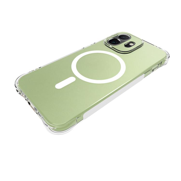 For OnePlus 15T 5G Shockproof Non-slip Magnetic TPU Phone Case - Transparent