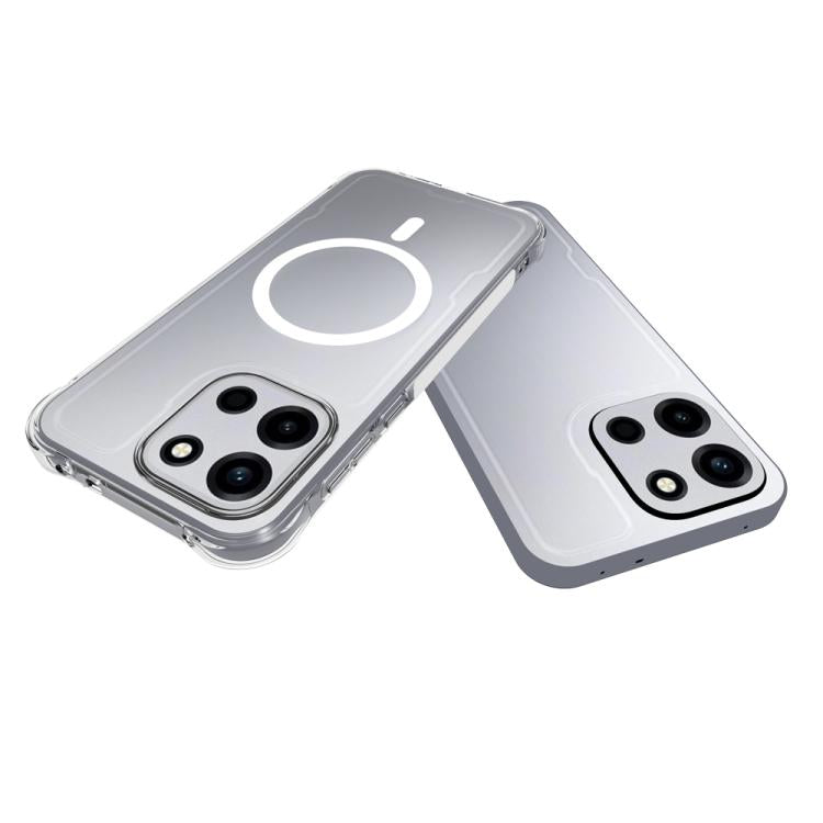 For OnePlus Turbo 6 5G Shockproof Non-slip Magnetic TPU Phone Case - Transparent