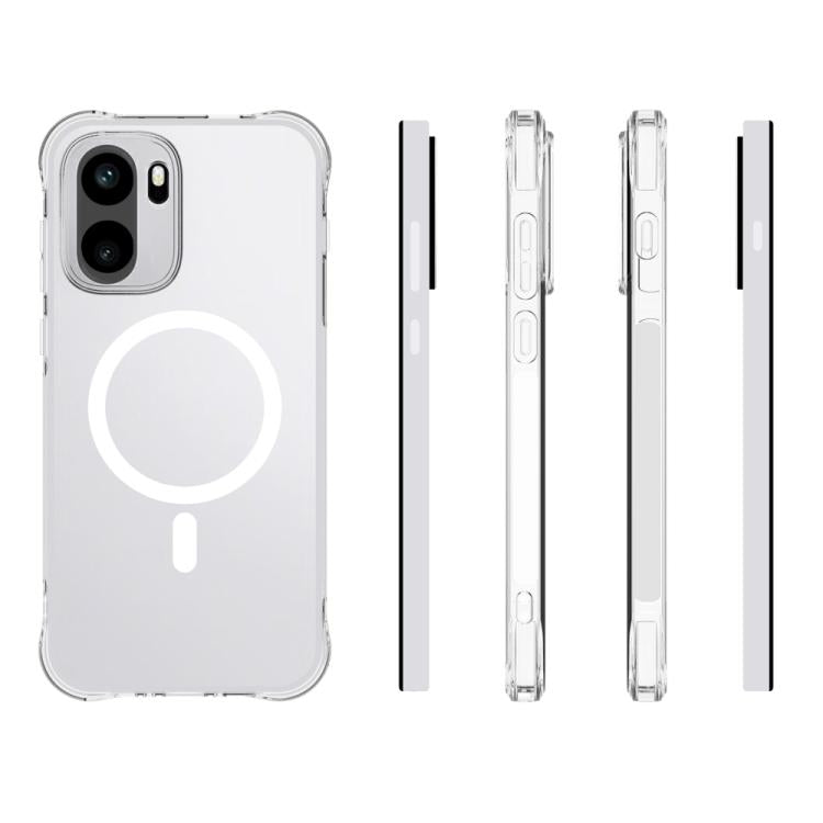 For OnePlus Ace 6 Ultra Shockproof Non-slip Magnetic TPU Phone Case - Transparent