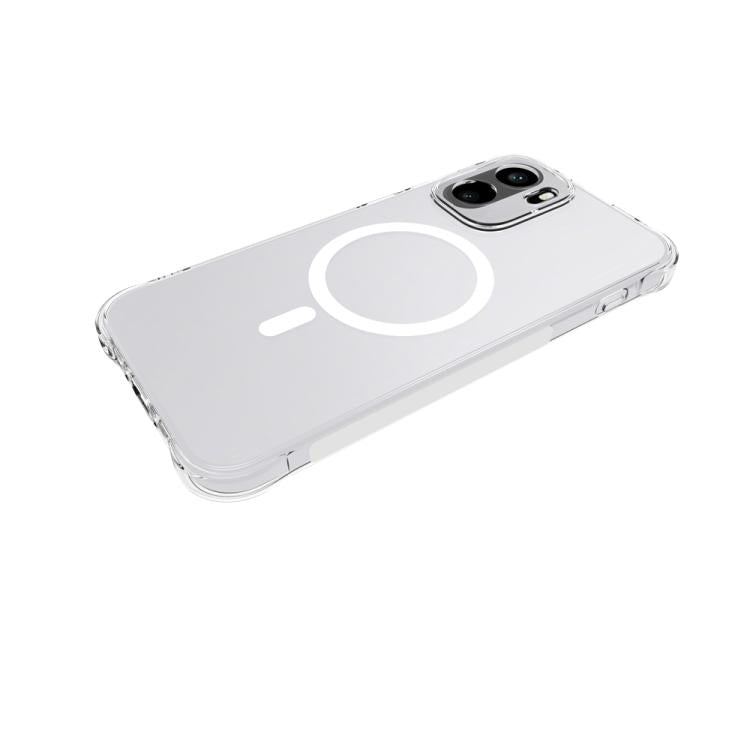 For OnePlus Ace 6 Ultra Shockproof Non-slip Magnetic TPU Phone Case - Transparent