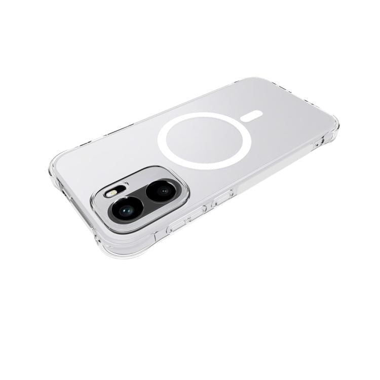For OnePlus Ace 6 Ultra Shockproof Non-slip Magnetic TPU Phone Case - Transparent