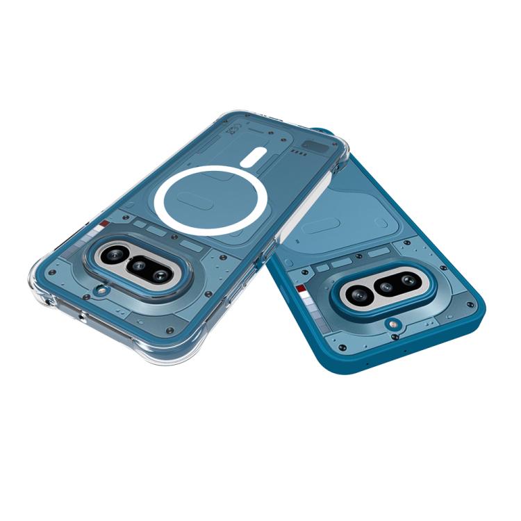 For Nothing Phone 4a Shockproof Non-slip Magnetic TPU Phone Case - Transparent
