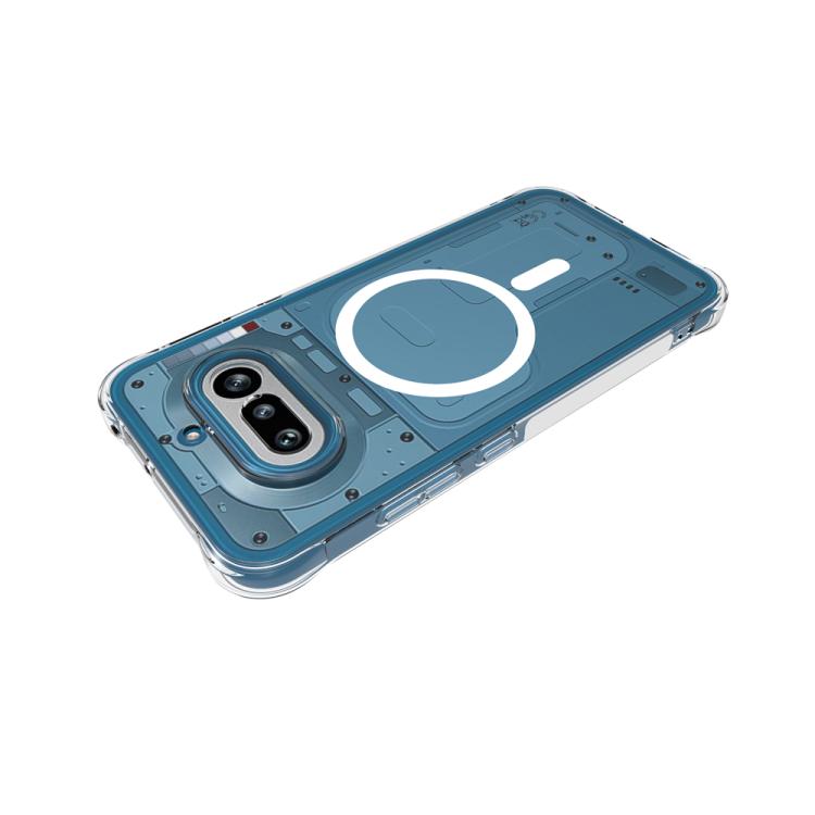 For Nothing Phone 4a Shockproof Non-slip Magnetic TPU Phone Case - Transparent