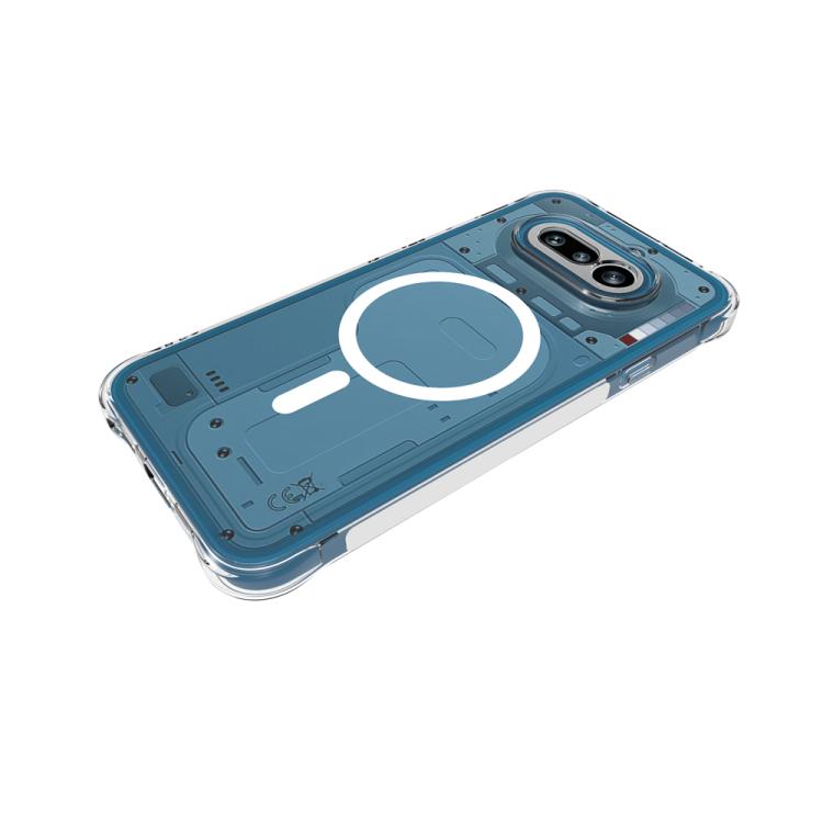 For Nothing Phone 4a Shockproof Non-slip Magnetic TPU Phone Case - Transparent