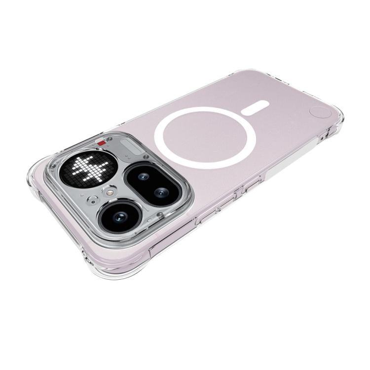 For Nothing Phone 4a Pro Shockproof Non-slip Magnetic TPU Phone Case - Transparent