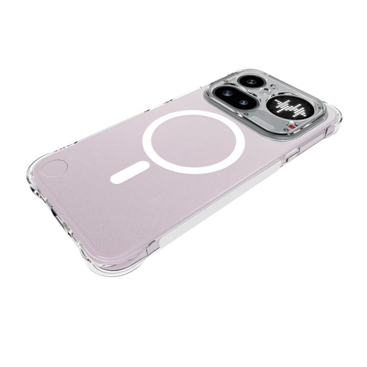 For Nothing Phone 4a Pro Shockproof Non-slip Magnetic TPU Phone Case - Transparent