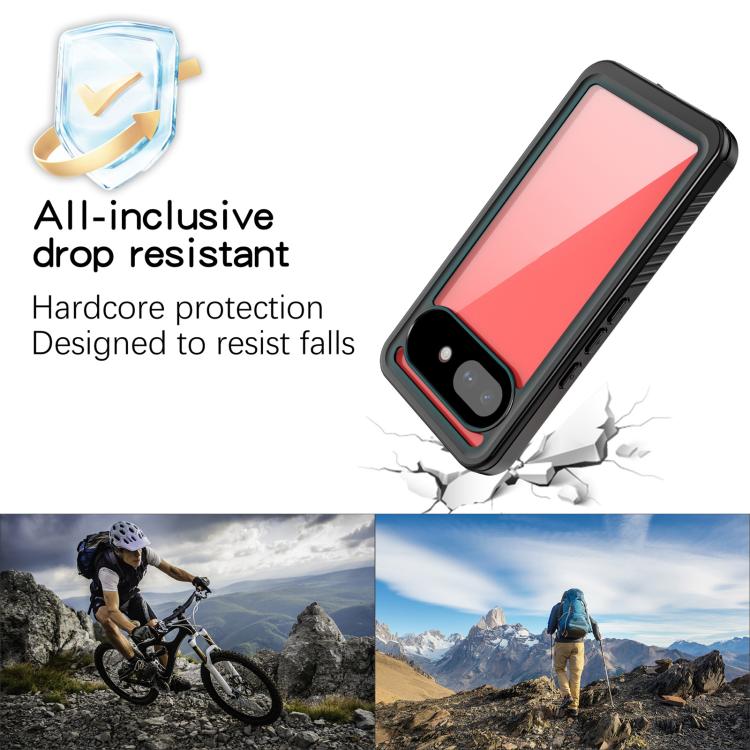 For Google Pixel 10a RedPepper Shockproof IP68 Waterproof PC Hybrid TPU Phone Case - Black