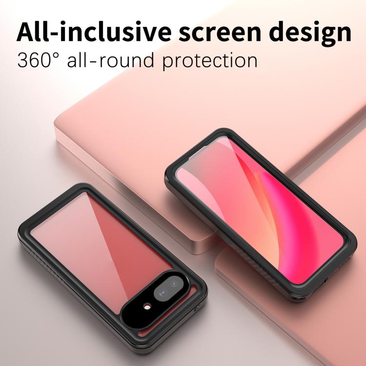 For Google Pixel 10a RedPepper Shockproof IP68 Waterproof PC Hybrid TPU Phone Case - Black