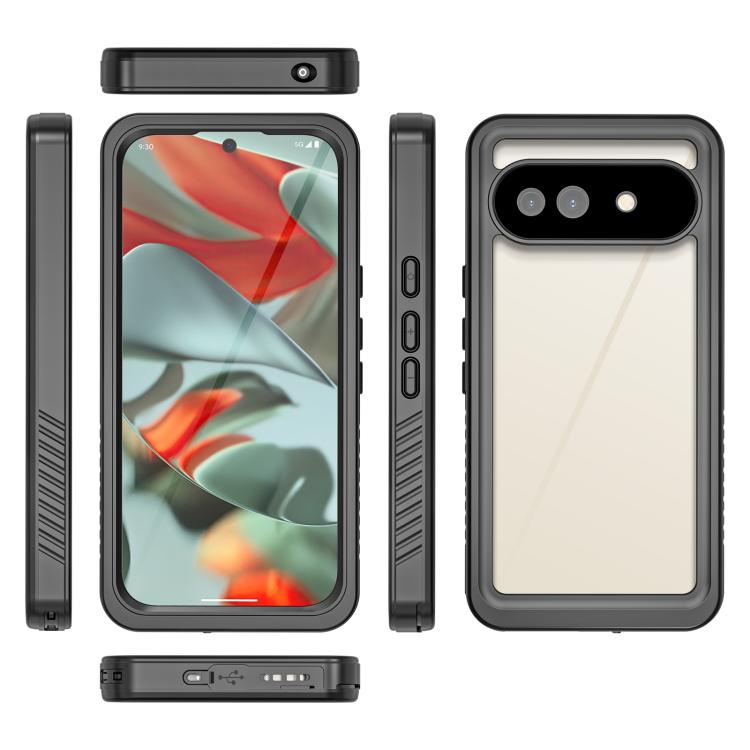 For Google Pixel 9a RedPepper Shockproof IP68 Waterproof PC Hybrid TPU Phone Case - Black