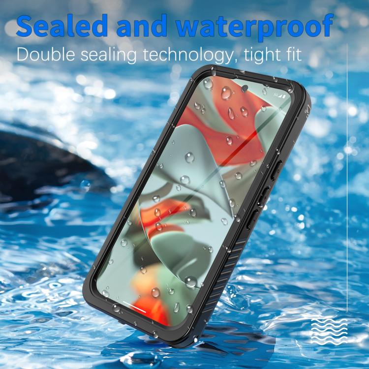 For Google Pixel 9a RedPepper Shockproof IP68 Waterproof PC Hybrid TPU Phone Case - Black