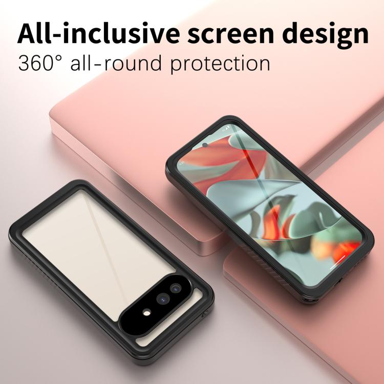 For Google Pixel 9a RedPepper Shockproof IP68 Waterproof PC Hybrid TPU Phone Case - Black