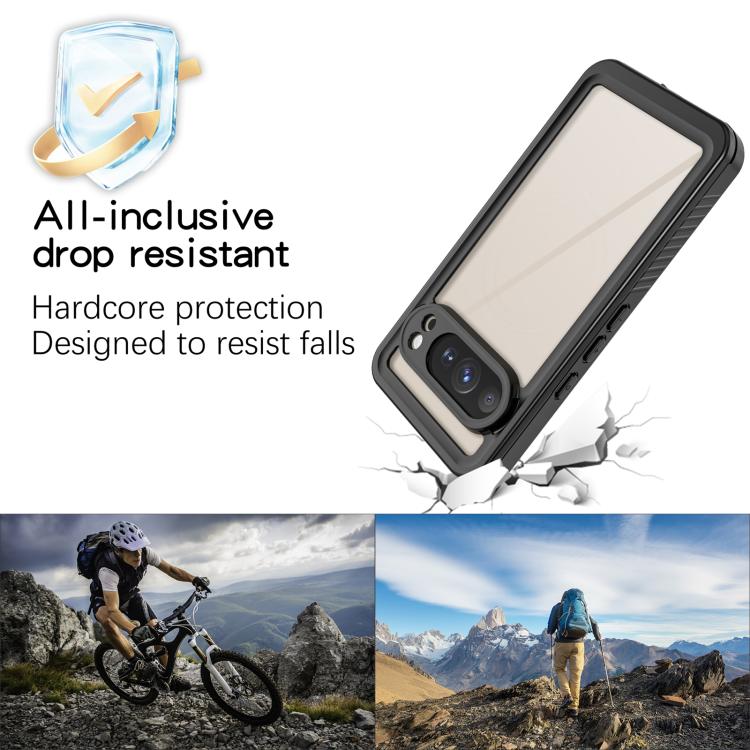 For Google Pixel 10 Pro RedPepper Shockproof IP68 Waterproof PC Hybrid TPU Phone Case - Black
